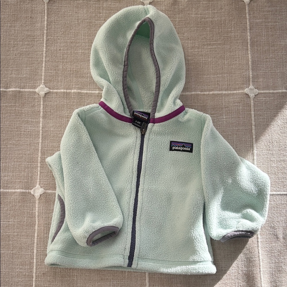 Patagonia Kids' Mint Green Fleece Hoodie